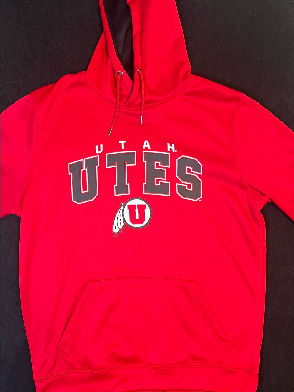 Colosseum Red Utah Utes Crewneck Hoodie Sweatshirt - Picture 4 of 7